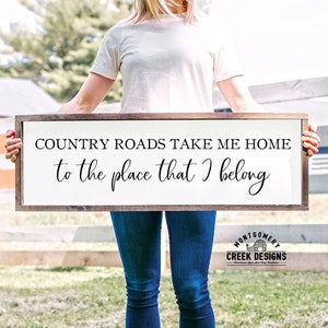 Country Roads take me home svg, farm cut files, farmhouse svg, cricut, silhouette, png, dxf, cut files, wood sign files, Country