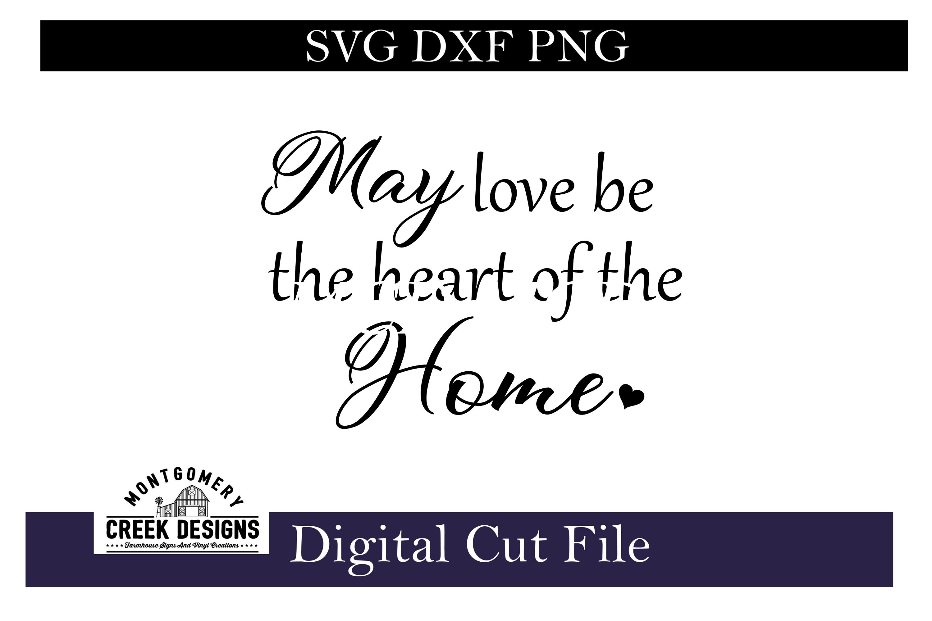 May Love Be the Heart of the Home Svg Home Quote Round Sign Etsy UK