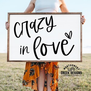 Crazy In Love svg, Letrero de boda svg, Modern Farmhouse Svg, Wood Sign File, Marriage svg, Valentines Day Svg, Boho Svg, Svg for Signs