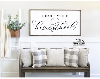 Home Sweet Homeschool SVG, homeschool svg, classroom svg, online school, virtual school, homeschool wall decor,