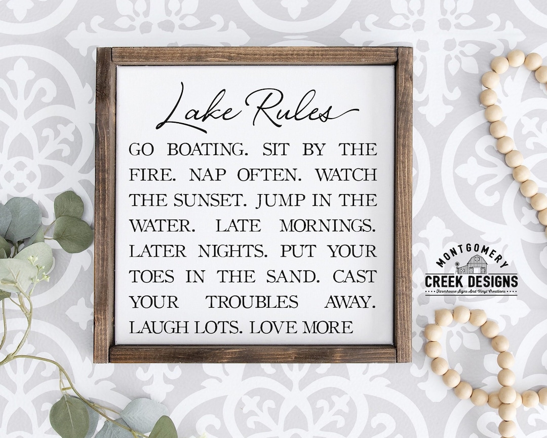 Lake Rules SVG, Summer SVG, Lake SVG, Lake Life Svg, Lakehouse Svg