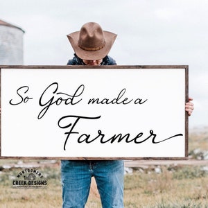 So God Made a Farmer svg, boerderij gesneden bestanden, boerderij svg, cricut, silhouet, png, dxf, gesneden bestanden, houten tekenbestanden, boerderij