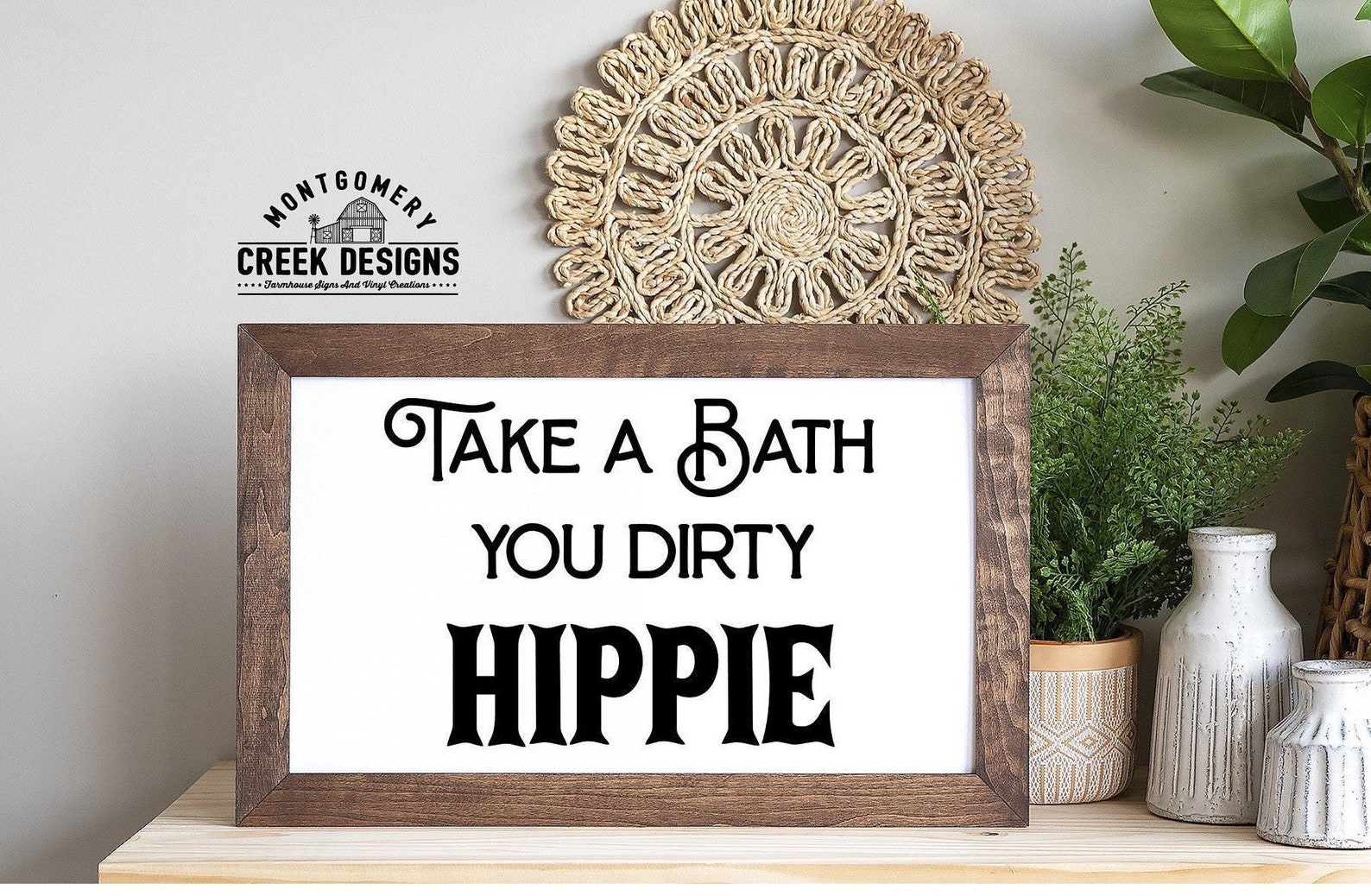 Take a Bath You Dirty Hippie Svg Boho Sign Svg Bathroom Sign Etsy