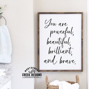 Salle de bain SVG, citation inspirante, svg positif, vous êtes belle, affirmation,