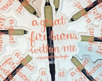 Colwood Woodburning Pirografía Vincent Van Gogh Pegatina