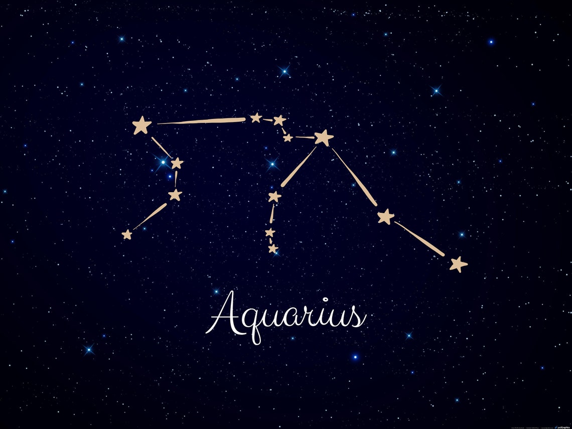 Aquarius constellation digital download  etsy