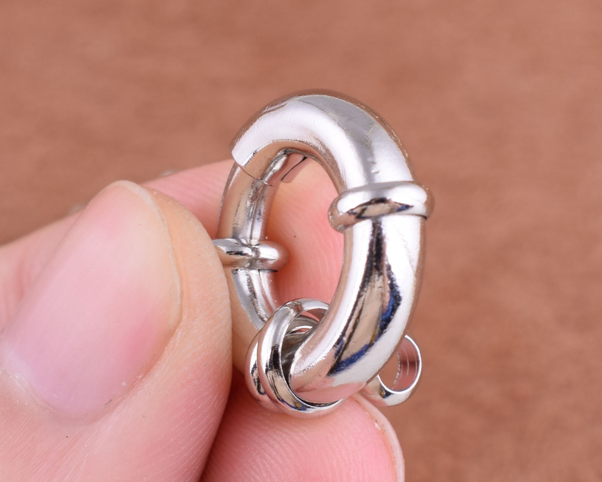 20pcs Spring Ring Clasp Round Clasp silver bolt clasps10mm Etsy