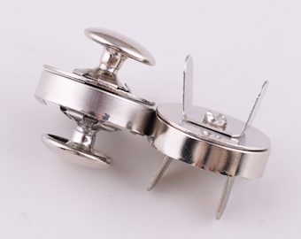 Magnetic Snaps Closure Button Forte Forza Clasps,18mm argento Metal Magnetic Button, pulsante di chiusura Snap in metallo per portafoglio frizione borsa