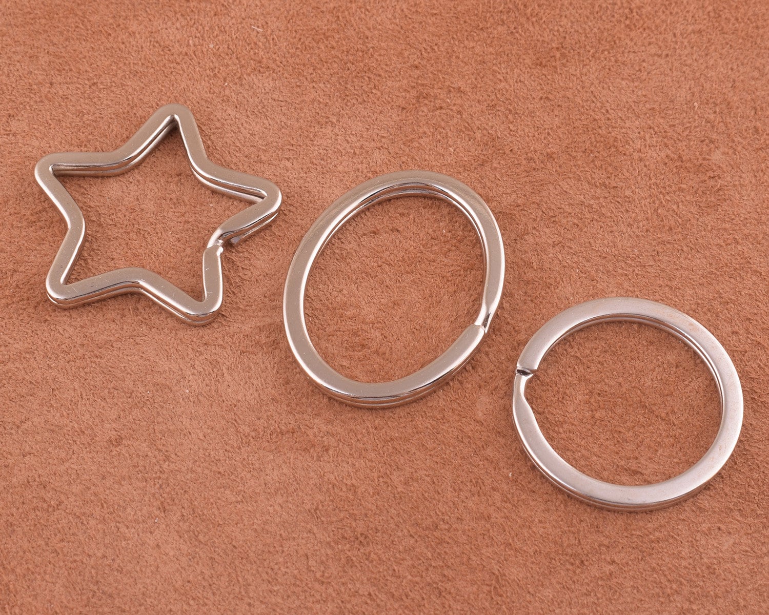 Three Shape Key Rings,pentacle Shape Cute Key Fob Ring 1 Inch 31*23/24 ...