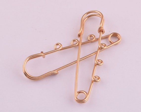Large Safety Pins, Pin Charms Kilt Pins Safety Pin Brooch Pin Bar Pins  Snail Scrolled Jewelry Findings 30pcs 