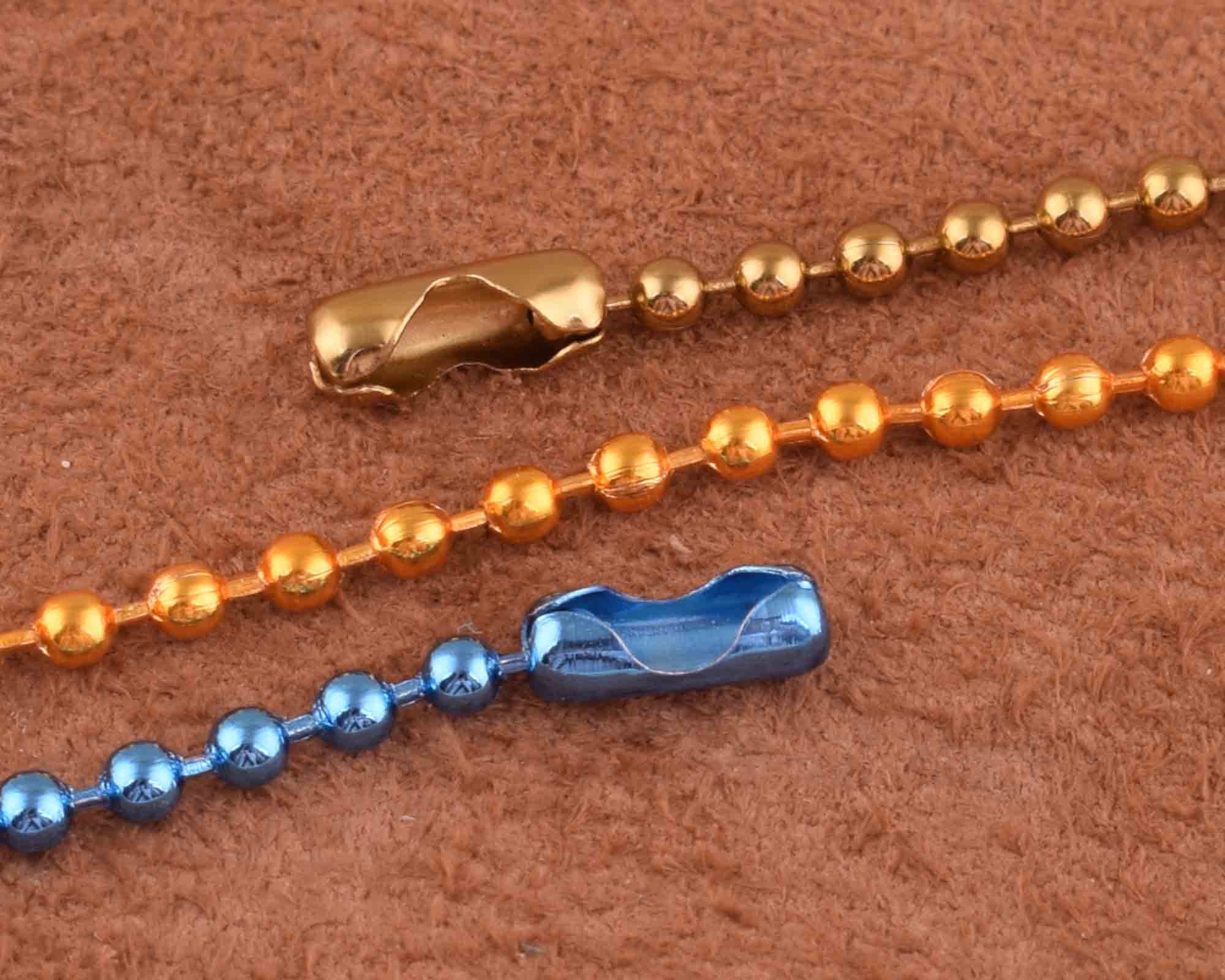 10pcs Ball Chains Over 6 Colors Ball Chain Necklaces,keychain 15cm Ball ...