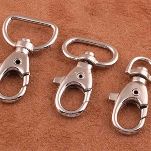Large Swivel Lobster Clasp Clips 10pcs Swivel Lobster Clasps,zinc alloy Parrot Clasps,Snap Hook Lobster Clasp,silver Clasp for bag/dog leash