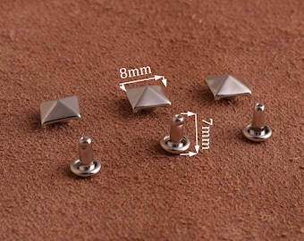 100sets-Copper metal Rivet for Leather craft,Medium Compression Rivet,Medium Compression Rivets Metal Screw Rivets DIY Jewelry Making Supply