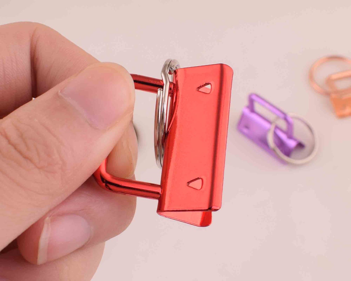 32mm Key Fob Hardware With Key Ring,rose Gold Key Fob Hardware Nickel ...