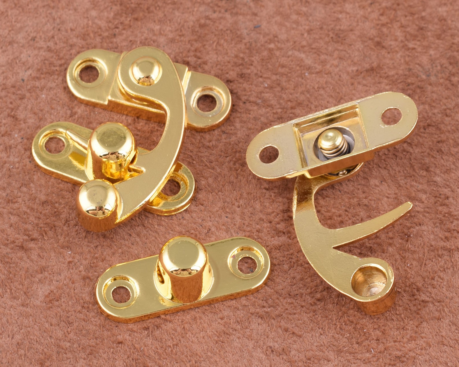Gold Jewelry Box Hasp Latch Lock Solid Metal Hasp Lock Catch Etsy