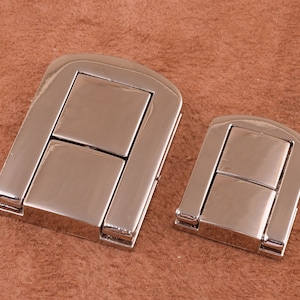 Metal Twist Turn Lock Purse Sacs à main Locks 43'32/31'24mm argent flip lock metal tuck lock Rectangle Twist Turn Locks for couture purse/bags