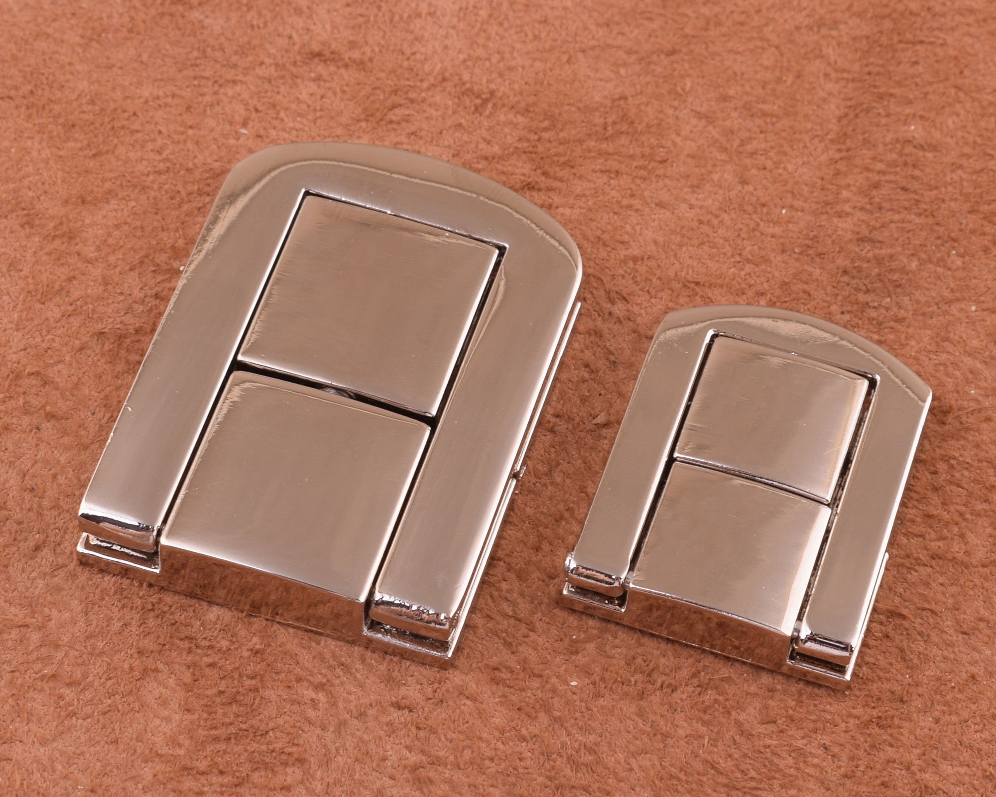 Metal Twist Turn Lock Purse Handbag Locks 43*32/31*24mm silver flip lock metal tuck lock Rectangle Twist Turn Locks for sewing purse/bags