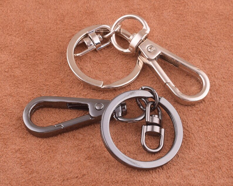 6pcs Swivel Lobster Clasps Clips-silverblack Swivel Clasp-24*80mm Lobster Clip-Swivel Clip-Lanyard-Chain Holder-Claw Clasps-Parrot