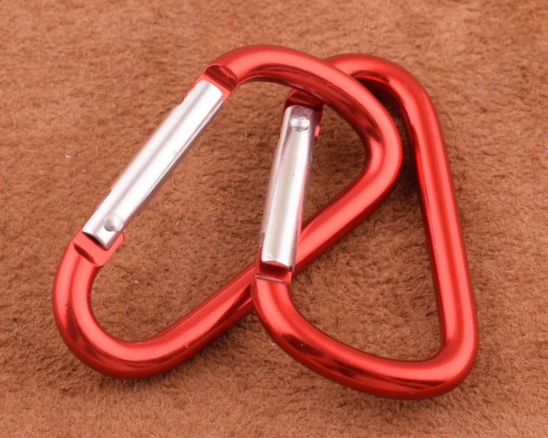 Carabiner Clip Push gate clip Carabiner Camp Snap hook 1.5 inch Carabiner keychain carabiner hook clasp spring D ring Screw Lock Key Chain