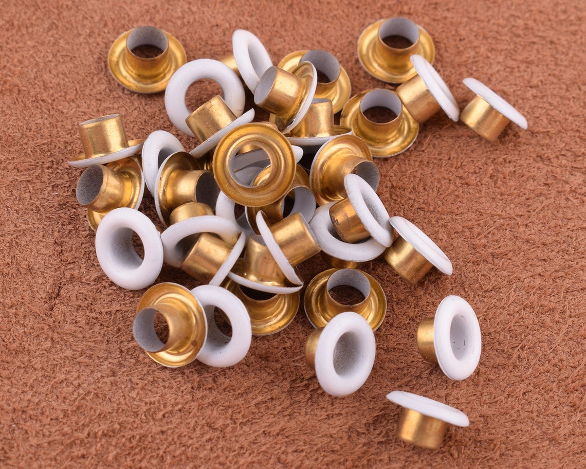 100pcs Eyelet Grommets Copper metal Rivet for Leather Etsy