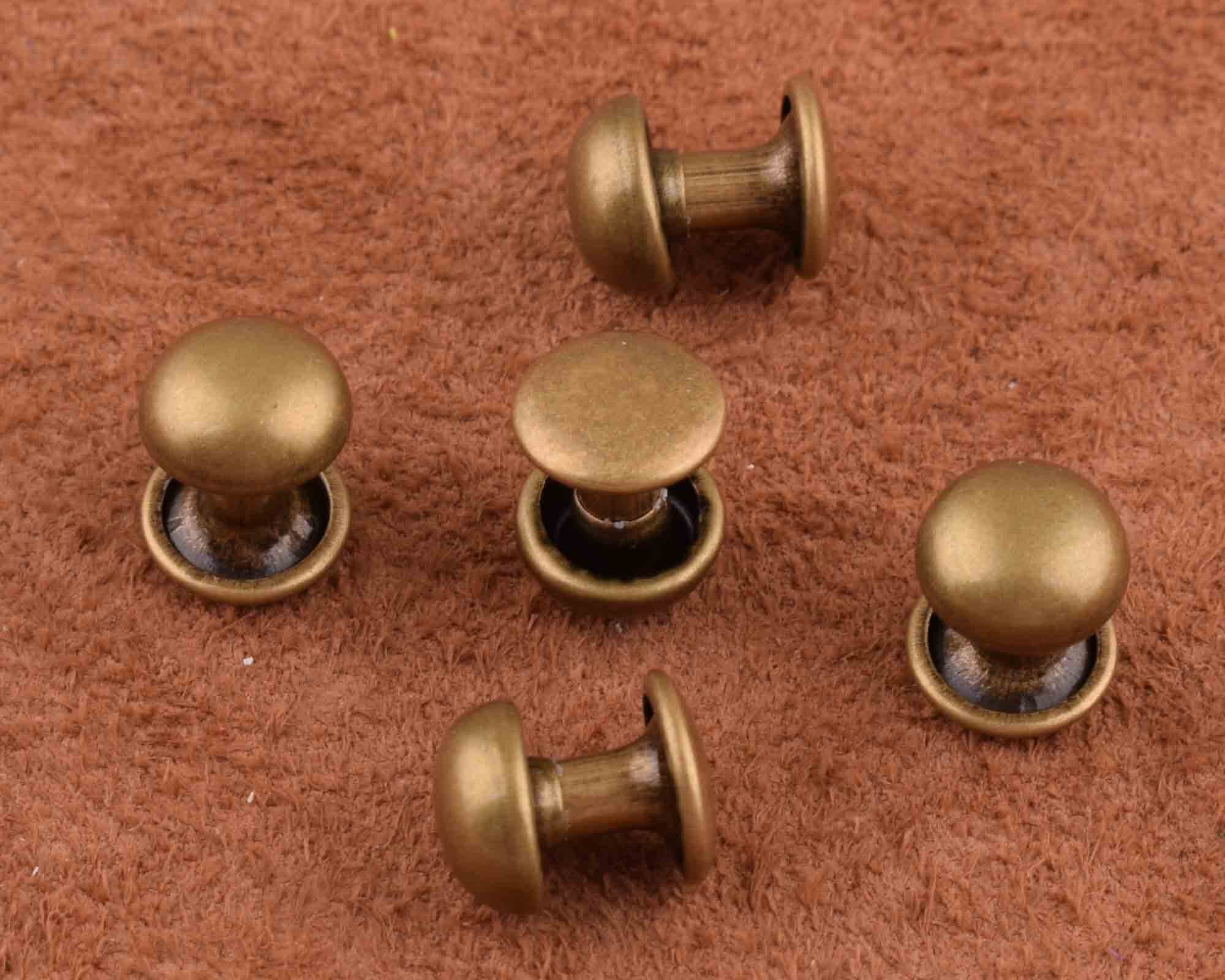 Double Ball Cap Rivets 100pcs Round Metal Ball Rivets,bronze Rivet ...