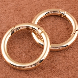10pcs Spring gate ring Thin spring ring push gate snap hook purse O ring  inner 20mm,Coil Open Loop Buckle for bag/purse/wholesale bulk