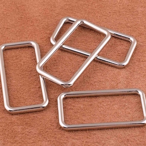 10 pcs 1.5&quot;inch Screw Rectangle ring buckle Purse ring rectangular rings silver Rectangle rings 38*16mm for bag/purse/handbag