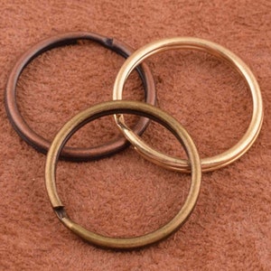 25mm Split Rings Split Key Rings Double Jump Rings for Keychain Leather Craft 50 PCS gold/bronze/copper