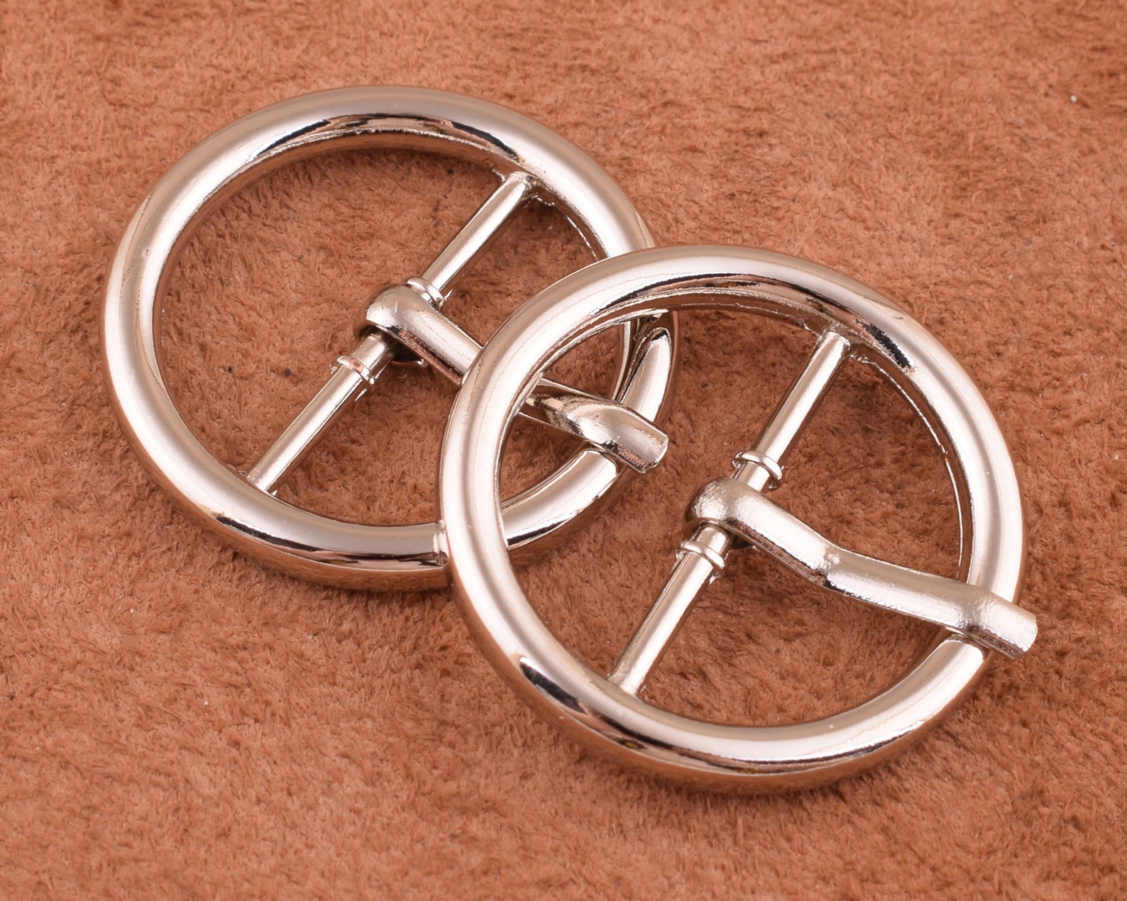 Round Belt Buckles Metal Buckle1 Inch Dog Collar Buckle Etsy