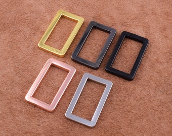 26mm Rectangular Ring,Solid Square Ring,1 inch Strap buckle,Strap connector Rectangle Metal Square Ring webbing Belt buckle for shoe/clothes