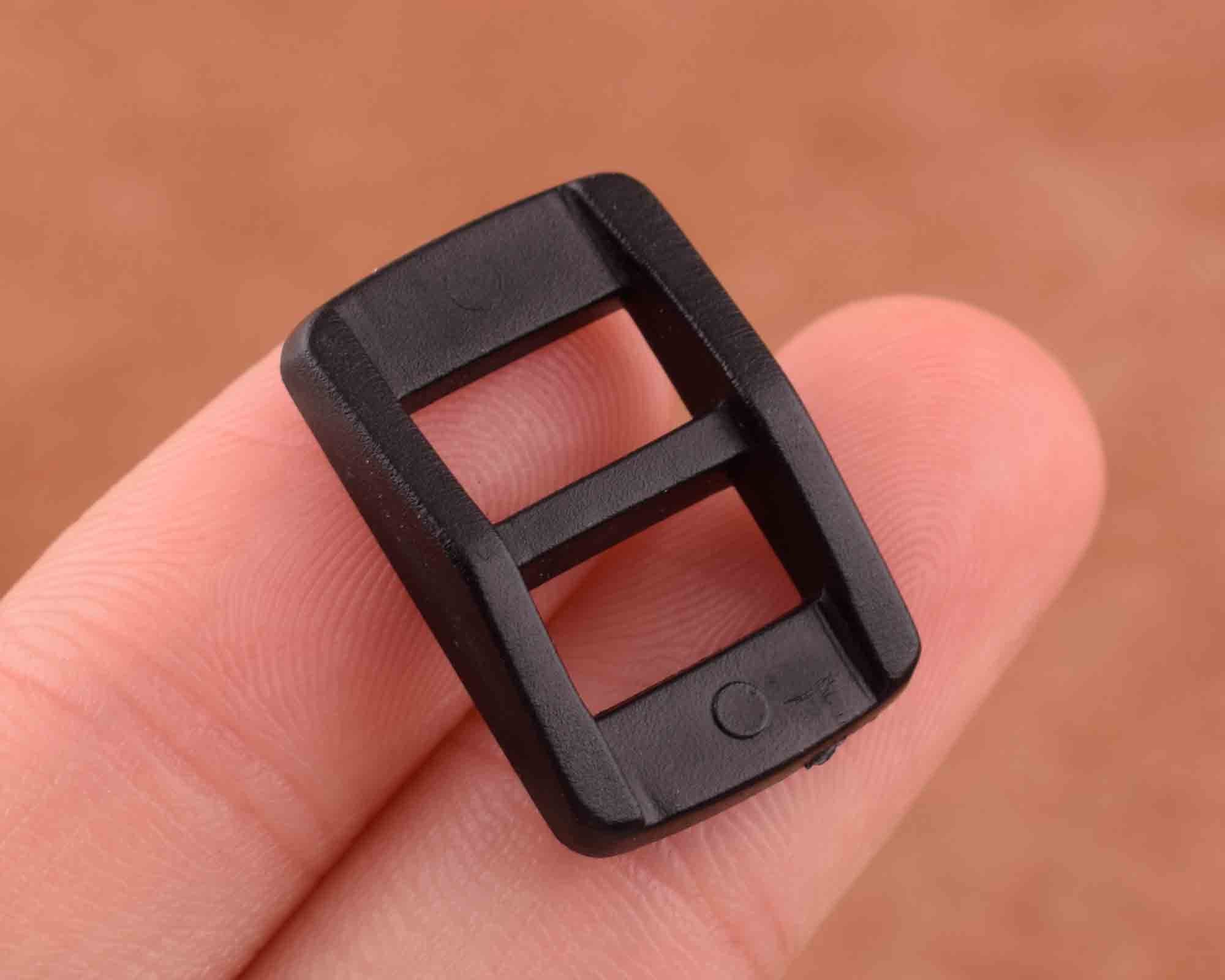 50 Fibbie Scorrevoli Tri-Glide In Plastica 38 Mm Per Cinghie Zaino – Regolabili, Colore Nero, Accessori Per Borse E Caschi