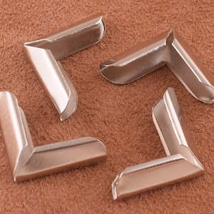 Zilveren Toon hoeken metalen bescherming portemonnee, het maken van tas portemonnee clutch_ gladde hoeken van 20 * 5mm _ Pack 30 stuks