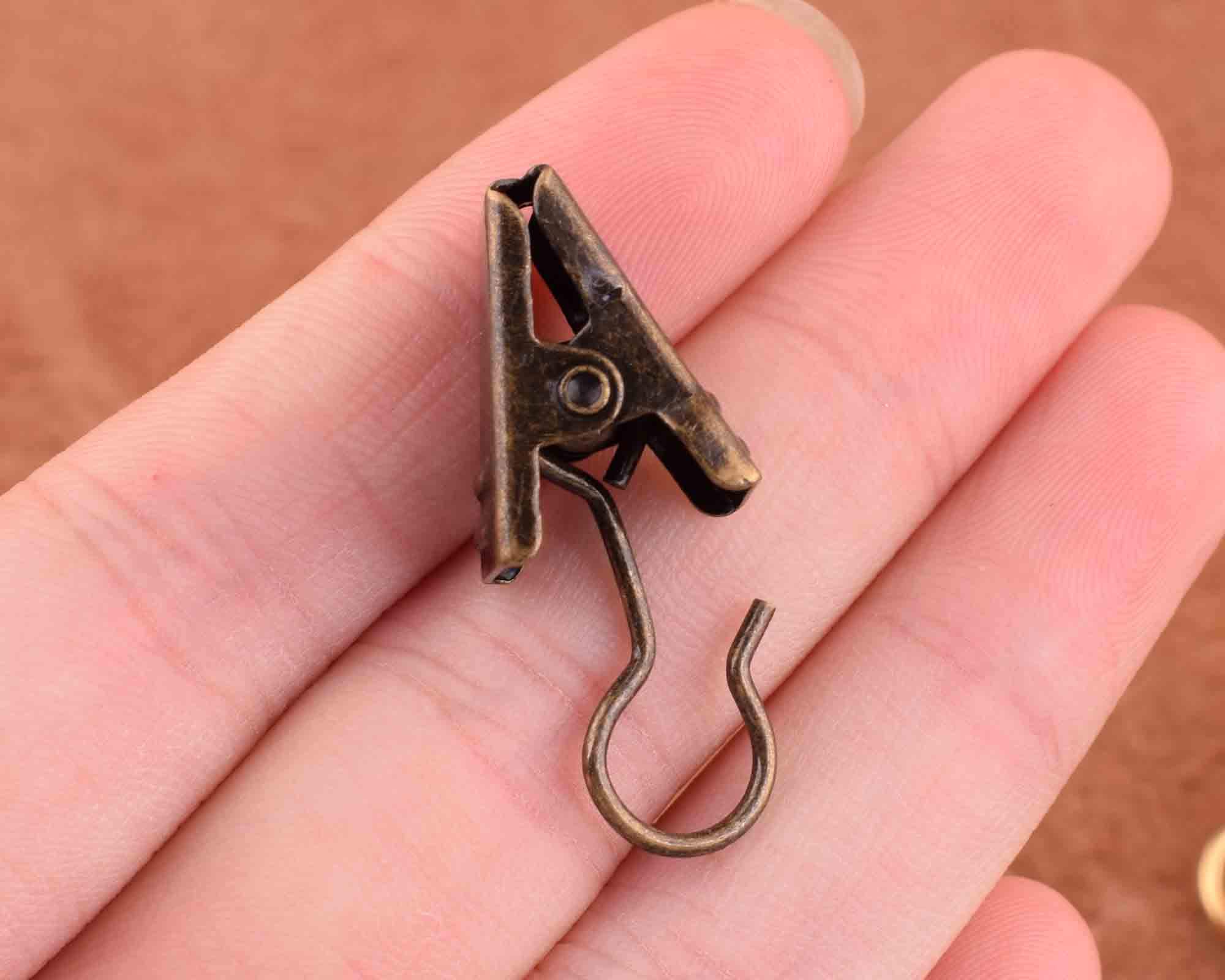 15pcs Curtain Clips Metal Drapery Clip Rings,metal Curtain Clip Hair ...