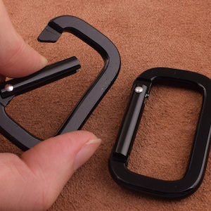 6pcs 40*20mm Black Aluminum carabiner,carabiner clips，personalized carabiner,Carabiner key chains,carabiner clasp,carabiner key ring