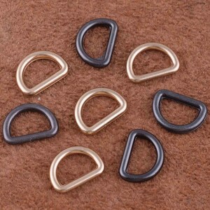 Metal D Rings,10mm zinc alloy D Hooks Buckle Strap Adjuster Purse Loop,Mini D rings Jump rings buckles For Handbag Purse Project