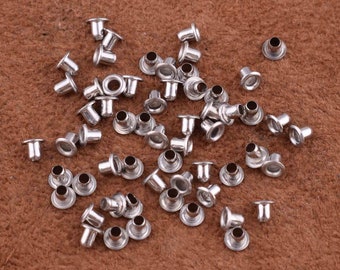 Oogjes grommets Brass kleine oogjes, 1mm gat metalen grommets oogjes kleine snelle oogjes voor DIY lederen ambachten kleding schoenen tassen