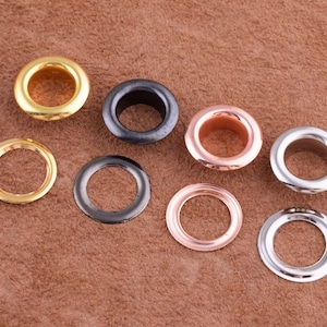 Eyelet with Washer Leather Craft Repair Grommet 8mm Eyelets Grommets Hole metal Eyelets for cards/tags/leather/clothing-100pcs
