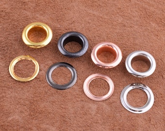 Antike Messingöse Ösen, Leathercraft Zubehör Fasteners Kit Mit Unterlegscheiben Für Reparaturen Dekoration(6mm