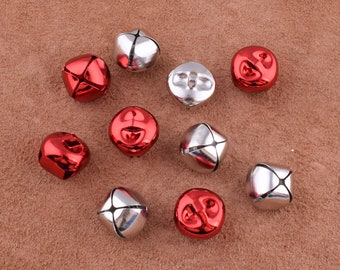 Jingle Bell Charmes Small Metal Christmas Bell,16mm Cloches croisées de jingle durable, approvisionnement de collier d’animal familier Craft Bell Charmes pour la fabrication de vacances/diy