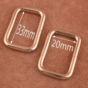 8pcs Rectangle Rings Purse hardware ,33*20mm gold Rectangular Rings Bag Rings,Webbing Purse Handbag Bag Making Hardware Handbag