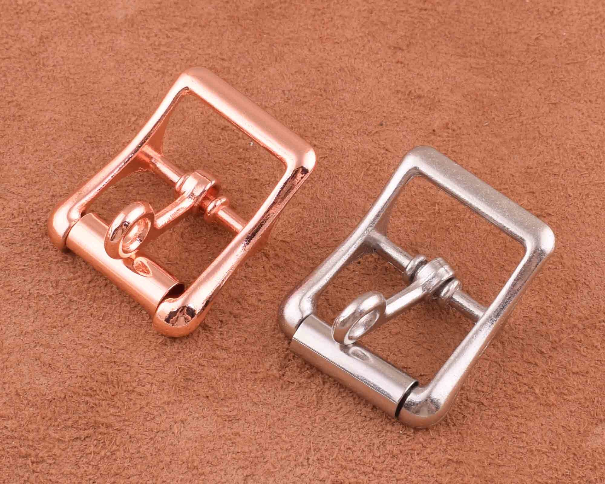 Roller Buckle Dog Collar Buckle rose Gold Heel Bar Buckle Etsy