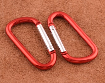 Carabiner Clip Push clip de puerta Carabiner Camp Snap gancho 1.5 pulgadas Carabiner llavero carabiner gancho cierre de resorte D anillo Tornillo Cerradura Llavero Cadena