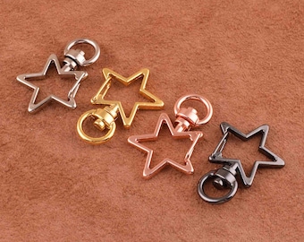 35*9mm five-pointed star Swivel hook,Zinc Alloy Lobster Clasp,Swivel clasp Lobster Swivel Clasps Bag Making Hardware Supplies,four color