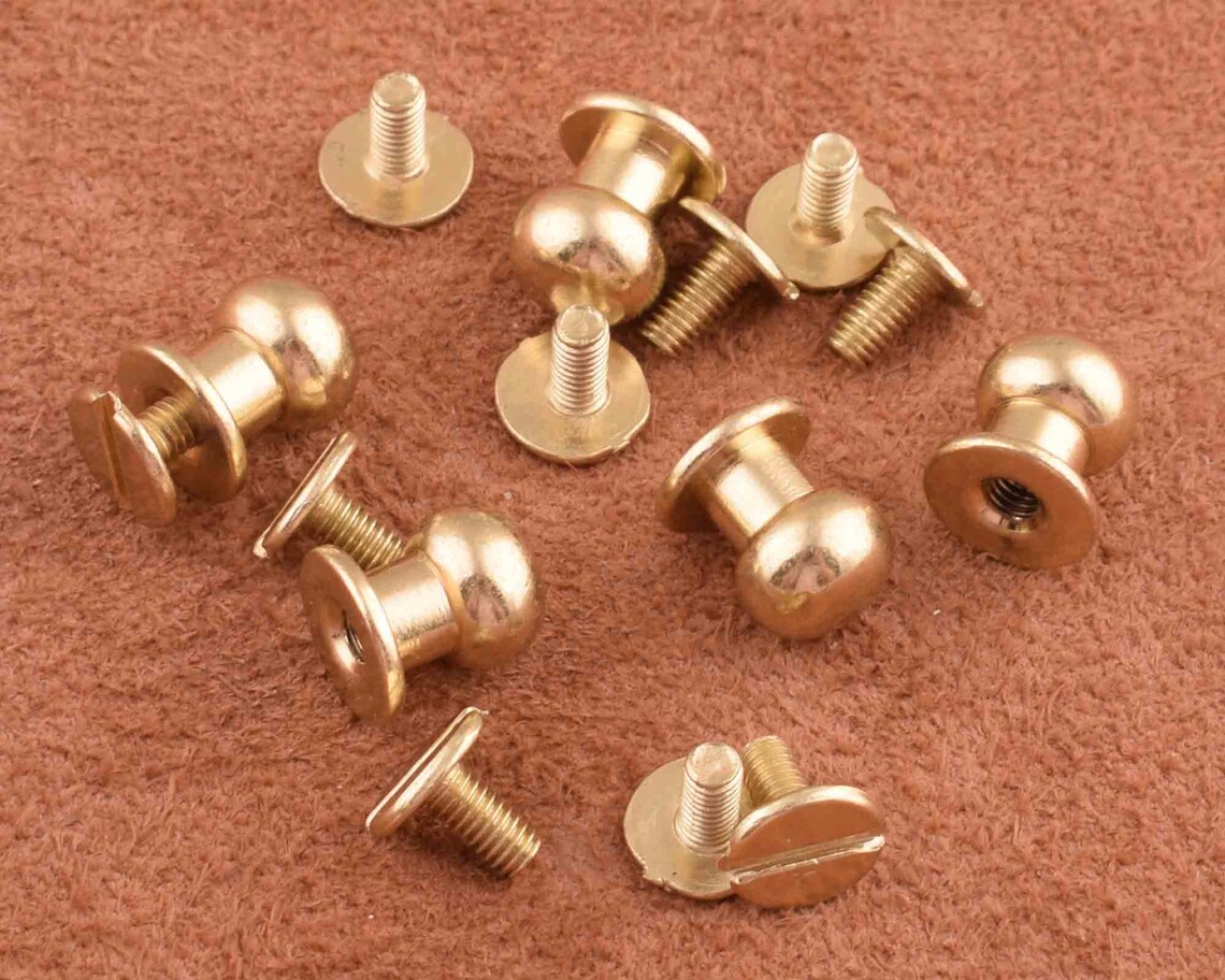 108 Mm Head Button Stud Screw Back Screw Chicago Rivet Etsy