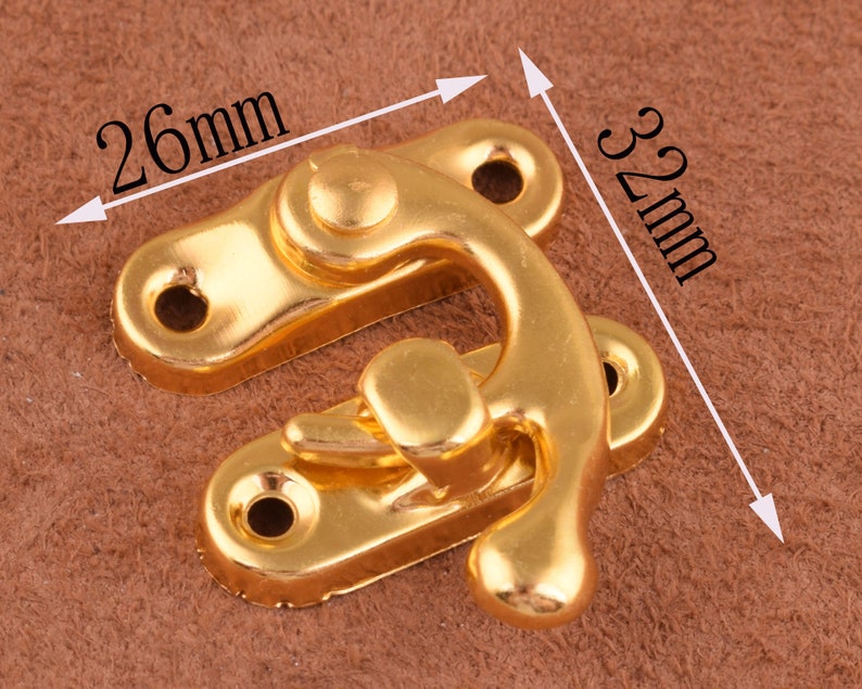 Metal Small Box Hasp Gold Hook Lockstrinket Box Latches Swing Etsy