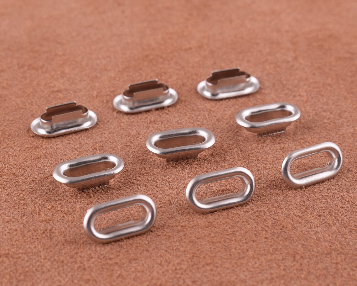 Leather craft Silver Eyelet Light Oval Grommet Eyelets for Etsy