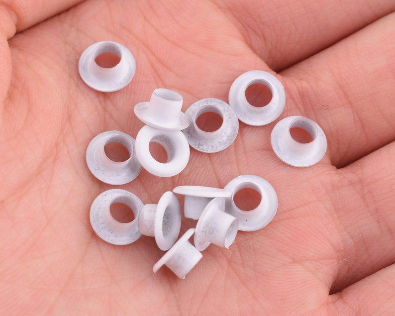 100pcs 4mm white Eyelets Round Grommet Eyelets for Sewing Bead Etsy