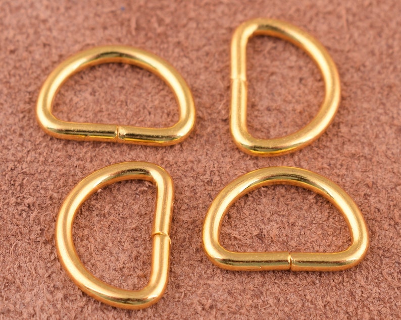 gold D Ring 50pcs 9mm Metal D Buckle Belt Strap Buckle Webbing D Ring Strap Buckle Leather Craft Hardware