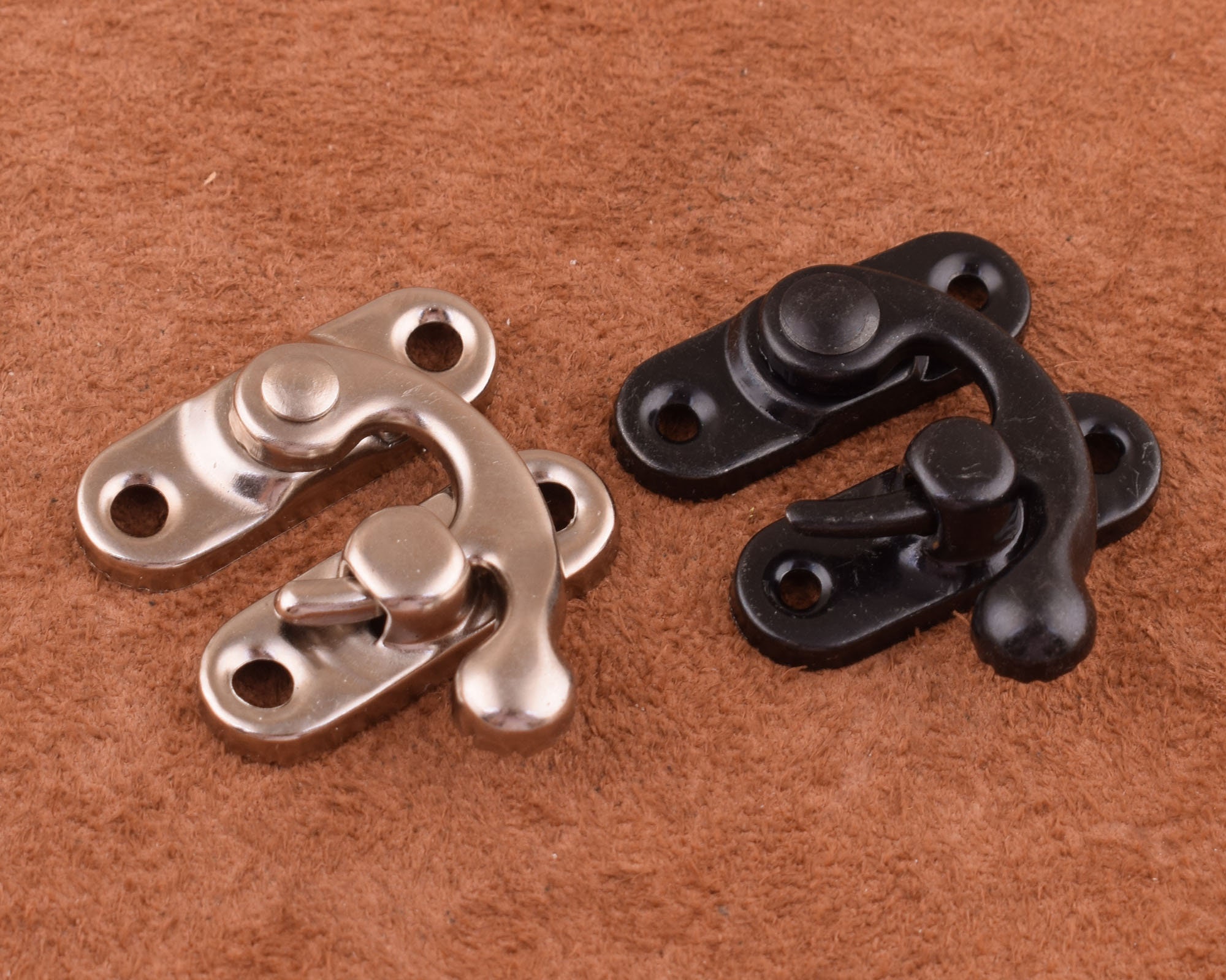 Silver/black Iron Padlock Latch Hasp Buckle Horn Lock Catch Clasp