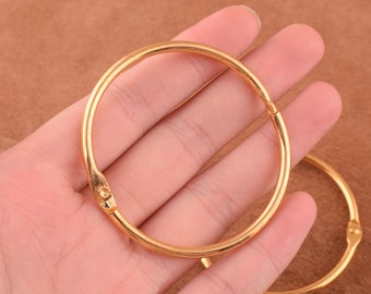 20 PCS gold Snap Rings,Mini Washi Tape Ring,2 inch Book Binder O Rings,Bobbin Ring,2 Inch gold Bindery Hinges Binder Rings for book/binder